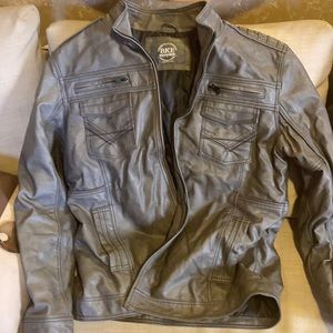 BKE faux leather biker jacket.